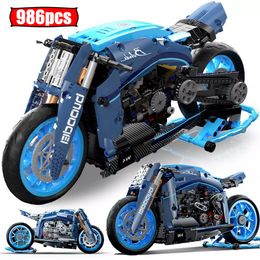 799PCS ciudad Racing Moto Motocicleta técnica de bloques de construcción juguetes de vehículos 