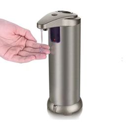 Stainless Steel Automatic Soap Dispenser Smart Sensor Touchless Liquid Soap Holder Shampoo Dispenser for Kitchen Bathroom Y200407