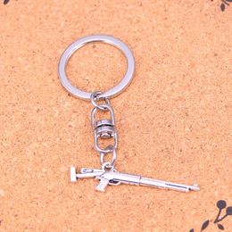 Fashion Keychain 44mm sniper rifle gun Pendants DIY Jewelry Car Key Chain Ring Holder Souvenir For Gift