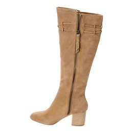 Hot Sale- Women Shoes Adult Boots Ladies knee-High High Square Heels Solid Round Toe Zipper Leisure Mature Sweet Lace-Up Basic 2019