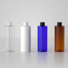 12pcs 500ml empty transparent white blue brown plastic PET bottle Cosmetic container cap Liquid plug