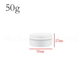 Free shipping 20pcs/lot 50g white Aluminium jars,white cream jars,50ml tin container,50ml can