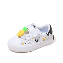 Babaya Children's Casual Shoes Baby Shoes Boys 2020 Autumn New Kids Sneakers Girls Soft Soles Cartoons White 1-3 Years Old LJ201104