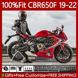 OEM Fairings Injection For HONDA CBR-650F CBR 650 CC CBR650 F CBR650F Gloss red 19 20 21 22 Bodywork 110No.29 650CC CBR 650F 2019 2020 2021 2022 CBR-650 2019-2022 Body