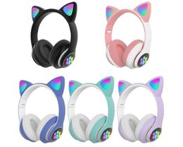 fahsion luxury Bluetooth Headphones glowing cute LED Cat Ear Paw Headset Wireless vs f9 b10 for iphone 11 12 samsung