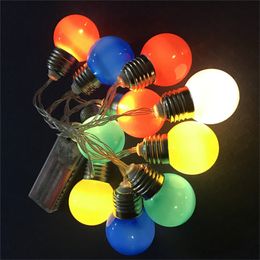 LED Christmas Lights Battery Powered Starry Fairy Globe String Lights for Bedroom Garden Christmas Tree Wedding Party Decoration Y201020