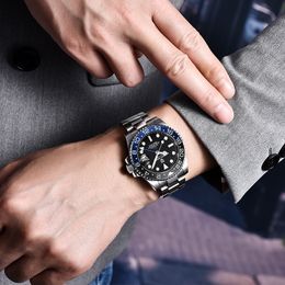 PAGANI DESIGN 2021 Luxury Men Mechanical Wristwatch Stainless Steel GMT Watch Top Brand Sapphire Glass Men Watches reloj hombre 201113
