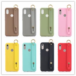 Fahion Lady Wrist Strap Plain Color Phone Case For iPhone 13 Pro MAX 13PRO 12PRO 7 X 6S 8 Plus XS MAX XR Matte Soft TPU Silicone Cover For 12 11