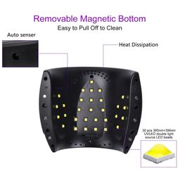 FreeShipping 48W 2 IN 1 Gel Polish Curing Lamp LED/UV foot Nail Dryer For Hand Feet dryer with Feet Pad beauty Drying Fingernail Toenail