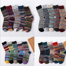 11 style different design winter warm socks men women unisex rabbit wool knit sock thick coton sport casual socks hot sale wholesale
