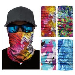 Cycling Caps & Masks Oil Painting Style Magic Scarf UV Protection Bandanas Outdoor Sport Hiking Tube Unisex Multifunction Headband Face Mask