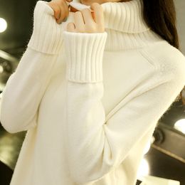 Turtleneck sweater bottoming shirt women's autumn and winter wear new loose inner long-sleeved sweater top all-match 201031