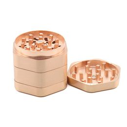 crusher for sale UK - 4 Layers Zinc Alloy Herb Grinder Creative Hexagon Magnetite Cigarette Crush Grinders Hand Rolled Cigarettes Crusher Hot Sale 27cy L2