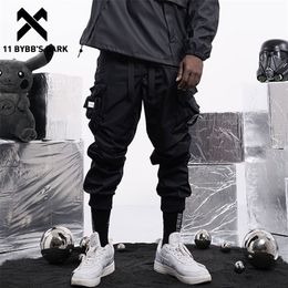 11 BYBB'S DARK Hip Hop Fashion Cargo Pants Multi Pockets Streetwear Casual Sweatpants Harajuku Joggers Men Trousers Harem 201109