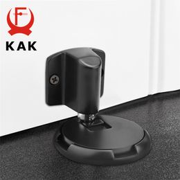 KAK Heavy Duty Magnetic Stopper Mechanical Stop Adjustable Holder Non-punch Sticker Furniture Door Hardware 201013