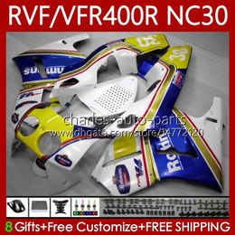 Bodywork For HONDA Rothmans white RVF VFR 400 RVF400 R 400RR VFR 400R VFR400R 89 90 91 1992 1993 79No.71 NC30 V4 VFR400 R 89-93 RVF400R VFR400RR 1989 1990 1991 92 93 Fairing