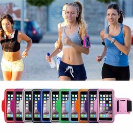 Waterproof Gym Sports Running Armband Arm Band Pouch Phone Case Cover + Key Holder for iPhone12/6/6plus For Samsung S3/S4/S5/S6 NOTE4 NOTE5