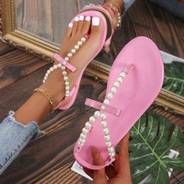 Summer Women Sandals Pearl Sandals Shoes Non-Slip Flip Flops Ladies Shoes Platform Woman Sandals Slip On Women Shoe Large Size Y220224