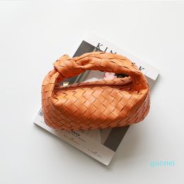 The Newest Cowhide Knot Bag Weave Real Leather Handmade Sling Large Capacity Shopper Bags Luxury Designer Totes q854