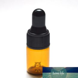 50pcs Fashion Small Cute Glass Amber Bottle with Pure Glass Dropper Cap Essential Oil 2ml Mini Vials