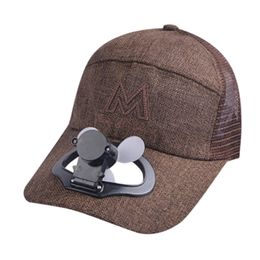 USB Charging Summer Fan Cooling Baseball Cap Hat Breathable Shade Sunscreen Hat Men Women Snapback Hats *1 Y200714
