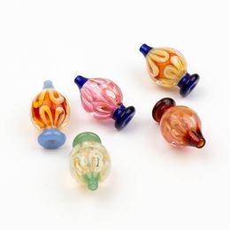 Wholesale US Color Glass Bubble Carb Cap For Smoking Beveled Edge Quartz Banger Nails Water Bongs Pipe Dab Rigs