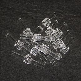 Smoking Quartz Tip For Glass Nectar kit with 10mm 14mm QuartzTips Keck Clip Silicone Container Reclaimer Nectar