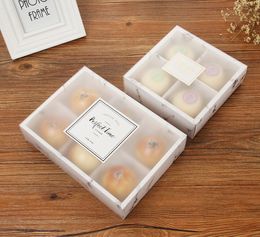 Gift Wrap Transparent Frosted Cake Box Dessert Macarons Mooncakes Boxes Pastry Packaging Boxes