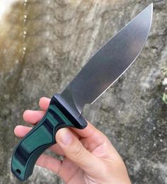 New High End Survival Straight Knife ATS-34 Satin Drop Point Blade Full Tang G10 Handle Fixed Blade Hunting Knives With Kydex