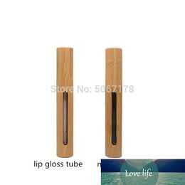 50pcs 6ml Empty Lip Gloss Tube Makeup Mascara Bottle,Bamboo Liquid Lipstick Container, Women Beauty Makeup Tools