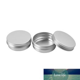 50g X 48 Aluminum Cream Jar 50ml Metal Cosmetics Silver Container Jar Screw Lid 2 OZ Alu Empty Packaged Bottles DIY Tea Pot Tin