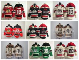 -Qualité supérieure ! Chicago blackhawks vieux temps hockey jerseys 19 Jonathan Toews 88 Patrick Kane Sweats Hoodover Sweatshirts Veste d'hiver
