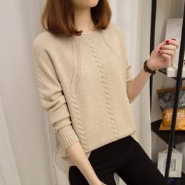 VANGULL Pullover women's sweaters autumn winter O-neck long-sleeved short paragraph bottoming shirt women's version of the loose 200924