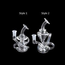New Recycler Glass Dab Rigs Two Styles Thick Glass Dab Rigs Water Pipes Beaker Bong Water Bongs Heady Oil Rigs For Dab Smoking