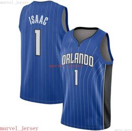 Stitched Jonathan Isaac #1 Swingman Jersey black blue XS-6XL Mens Throwbacks Basketball jerseys