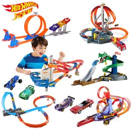 Hot Wheels Track Electric City Car Square Auto Lift Expressway Model Cars Hotwheels Voiture Car Toys For Kid Birthday Gift CDR08 LJ200930