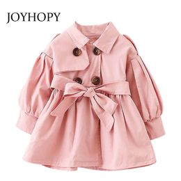 Girls Trench Coat Spring Children Clothing Kids Blazer Jackets Baby Girls Clothes Fashion Infant Toddler Outwear 201104
