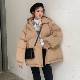 ZITY Shipped Within 12h Women Coats Autumn Winter new Korean Hooded Coat Thick Quited Cotton Parkas Oversize Loose Jackets 201019