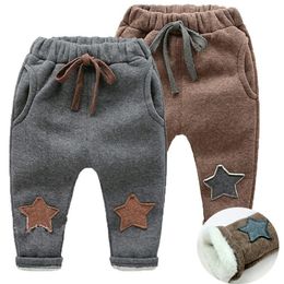 Boys Pants New Winter Toddler Thicken Pants Newborn Baby Thick Warm Pants Casual Warm Cashmere Velvet Trousers For Boys Leggings LJ201012