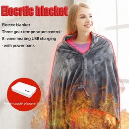150x85cm Electric Warming Heating Blanket Pad Shoulder Neck Mobile Heating Shawl Soft Winter Warm Health Care Smart Shawl#g30 201222