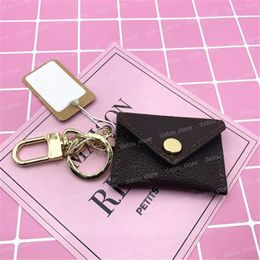 Classic Flower Designer Keychain For Women Luxury Leather Car Key Chain With Letter Keyrings Mini Bags Pendant Keyring Fashion Car246E