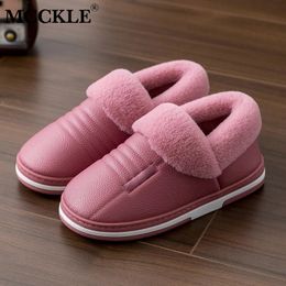 MCCKLE Women Slippers House Winter Flats Couple Slip On Plush Warm Female Fluffy Indoor Non Slip Woman Shoes Home New Ladies Y201026