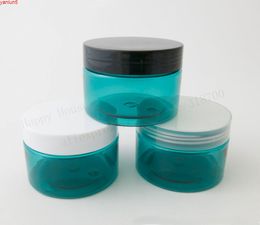 50pcs x 120g Empty Blue Plastic Cream Jar With White Black Clear Cap and PE Seal 4oz PET Cosmetic Containerhigh qualtity