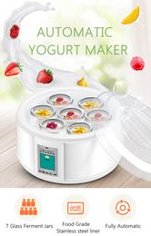 FreeShipping 1.5L Automatic Yoghourt Maker with 7 Jars Multifunction DIY Tool Stainless Steel liner Natto Rice Wine Pickle Yoghourt Machine