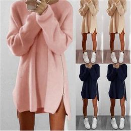 Autumn sweater skirt ladies pregnancy knit sweater winter loose warm pullover ladies slipover sweater female maternity dress 201127