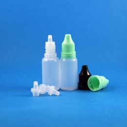 100 Pcs 1/2 OZ 15ML Plastic Dropper Bottles Soft Squeeable Tamper Proof Thief Evidence Cap Sepratable Drop Nipple Tip Liquid OIL Juice Solvents Sub Pack 15 mL