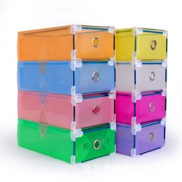 Plastic shoe box packing transparent drawer thicker wrapping men and women shoes fashion exquisite convenient storage