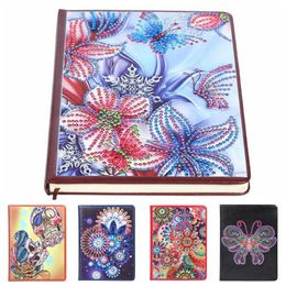 100 Pages DIY Special Shaped Diamond Painting Notebook Diary Book Sketchbook Diamond Embroidery Diamond Cross Stitch Craft Gift 201202