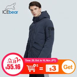 ICEbear winter men's clothing casual hooded jacket new fashion cotton coat brand male brand apparel MWD20718I 201104