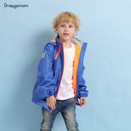 Fashion Children's jacket 2-10 Years Boys Clothes Windbreaker + waterproof + Fleece inner Jackets Coats Hooded outdoor 201126